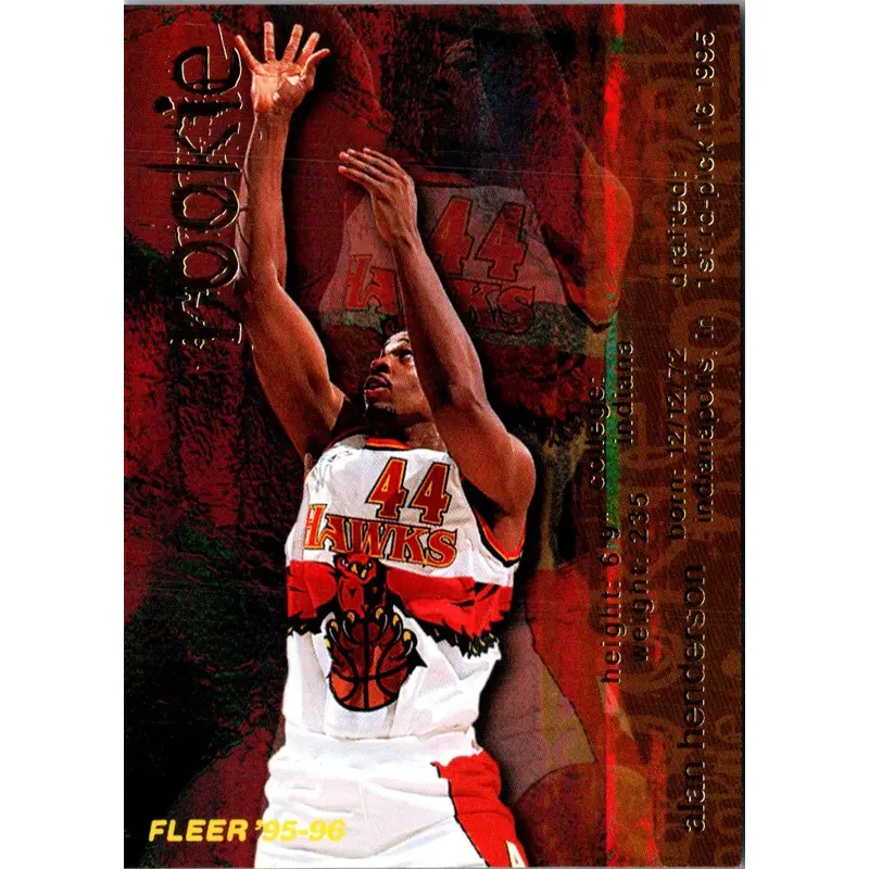 1995 Fleer Alan Henderson #294 Rookie