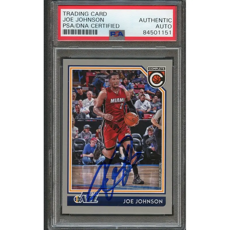 2016-17 PANINI COMPLETE #142 Joe Johnson Signed Card AUTO PSA Slabbed Jazz
