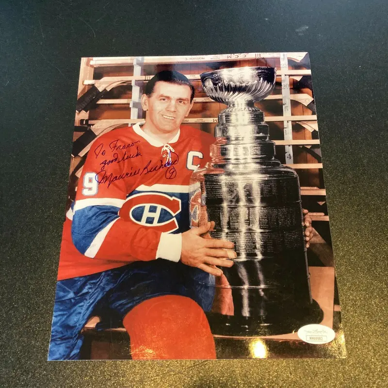 Maurice Richard Signed Autographed 8x10 Photo With JSA COA