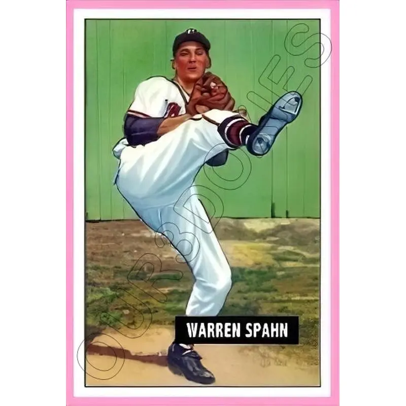 Warren Spahn 1951 Bowman Reproduction Card - 4025