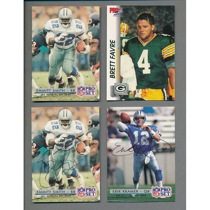 1992 Pro Set Football Complete Set (w/ Inserts) (700) (Emmitt Smith Autograph) NM/MT MT