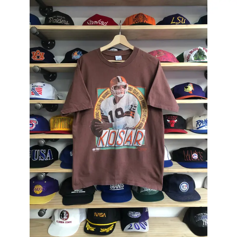 Vintage Salem Sportswear Cleveland Browns Bernie Kosar Player Tee Size Large