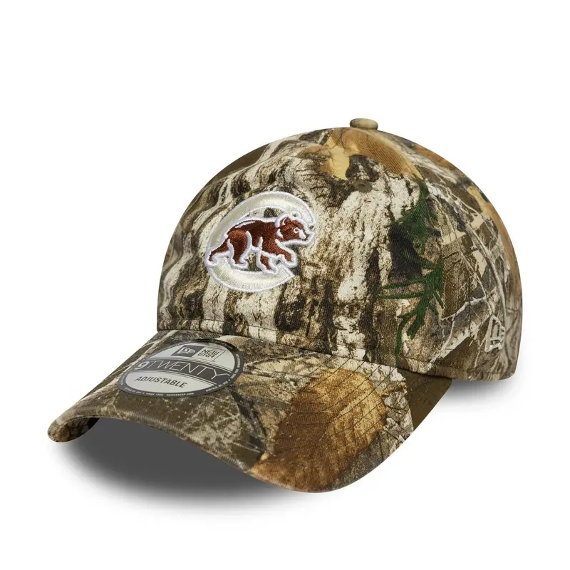 Chicago Cubs MLB Washed Real Tree All Over Print 9TWENTY Adjustable Cap