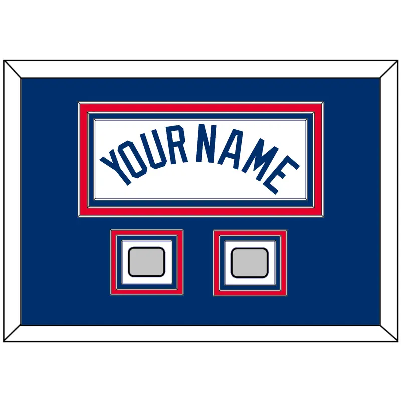 Los Angeles Name & 2 World Series Jersey Patches - Home White (2007-2023) - Triple Mat 5