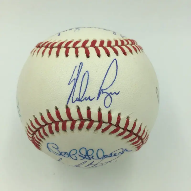 Nolan Ryan Tom Seaver Warren Spahn Bob Gibson 50+ Shutouts Signed Baseball JSA