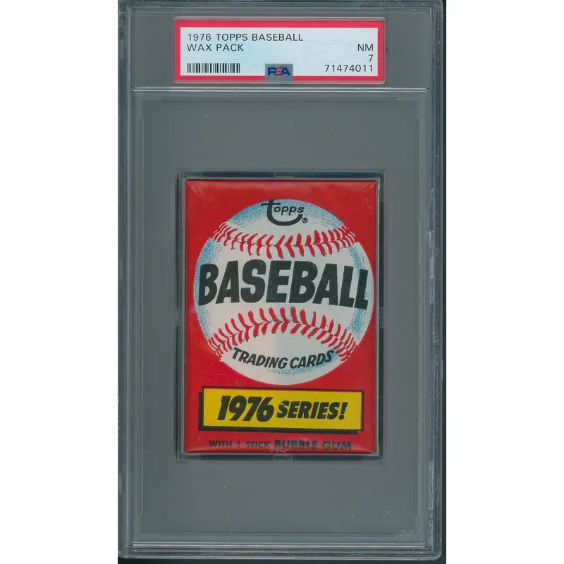 1976 Topps Baseball Unopened Wax Pack PSA 7 *4011