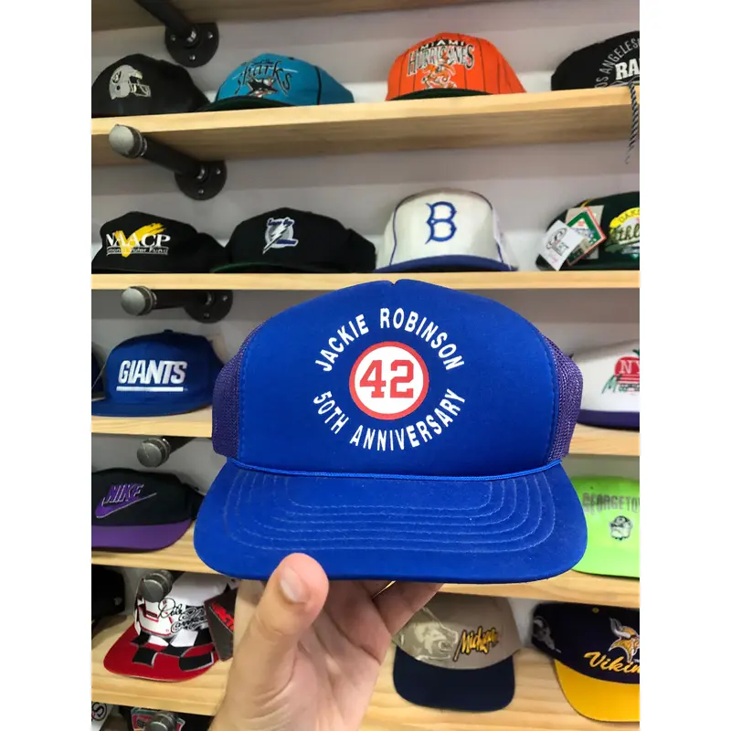 Vintage Jackie Robinson 50TH Anniversary Trucker Snapback