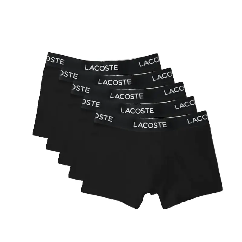 LACOSTE MENS BLACK UNDERWEAR 5 PACK 6H6521 031