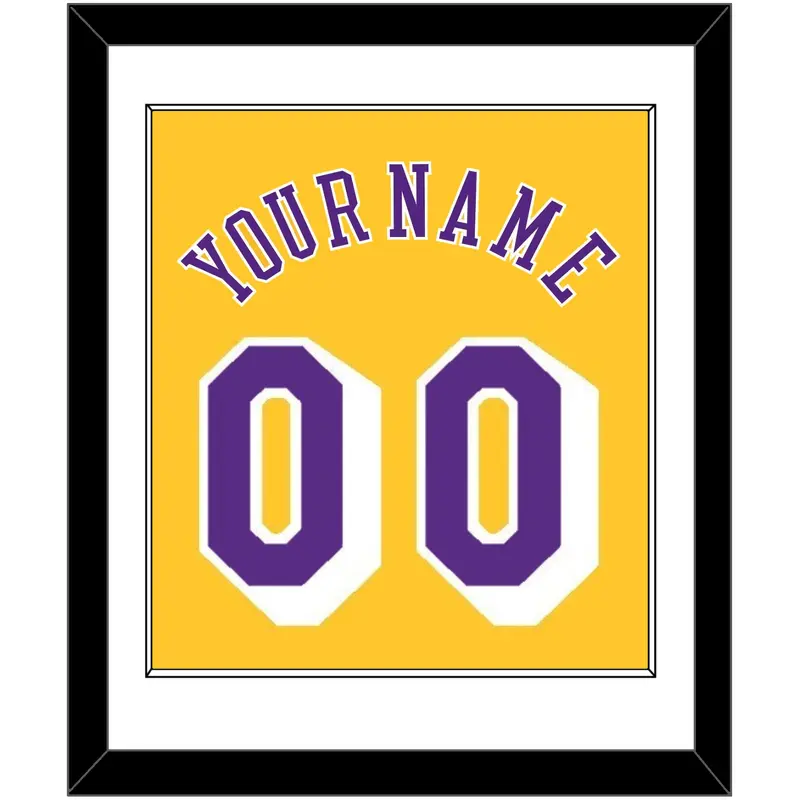 Los Angeles Name & Number - Home Yellow (1997-1999) - Single Mat 1