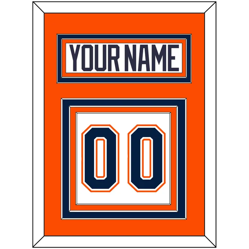 New York Nameplate & Number (Back) - Home/Road White (1998-2007) - Triple Mat 3