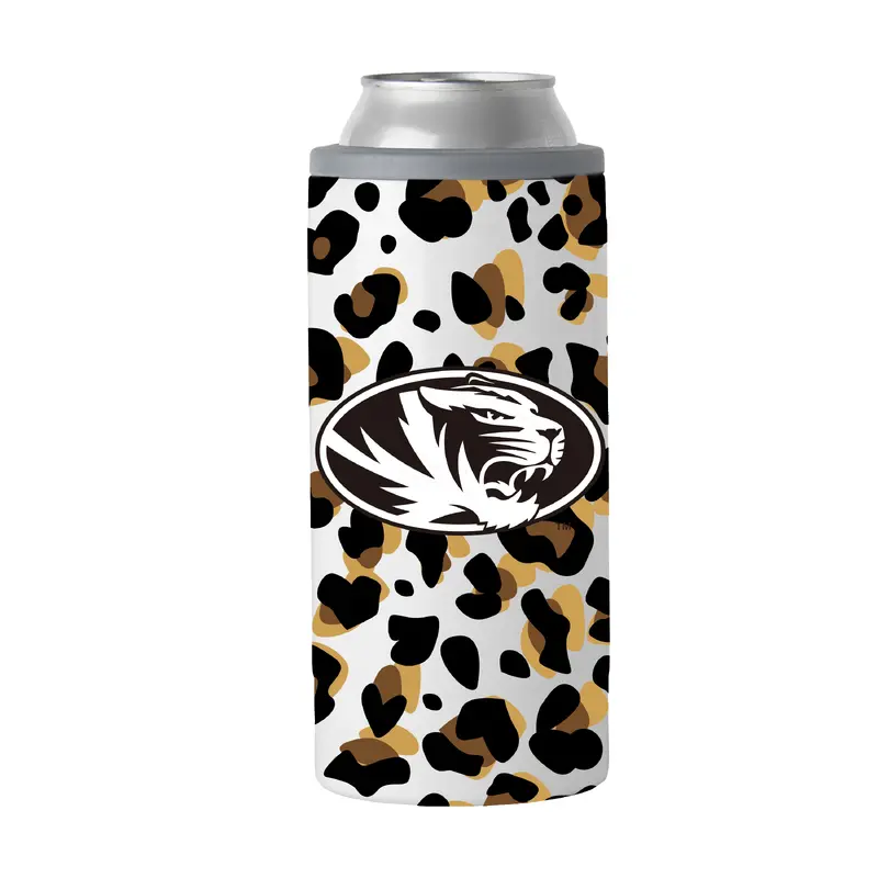 Missouri 12oz Neutral Leopard Slim Can Coolie