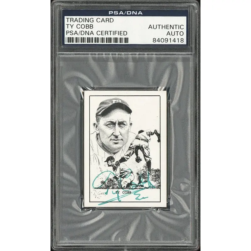 Ty Cobb Signed Autographed 1950 Callahan Hall of Fame Baseball Card PSA DNA