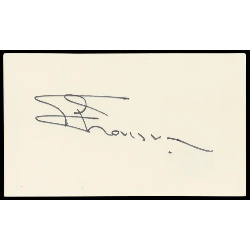 Cyd Charisse The Band Wagon Signed 3x5 Index Card Autographed BAS #AD70403