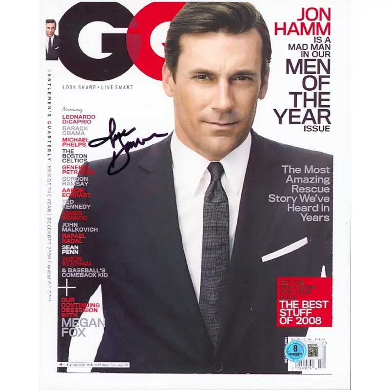Jon Hamm Mad Men Authentic Signed 8.5x11 Photo Autographed BAS #BS20793