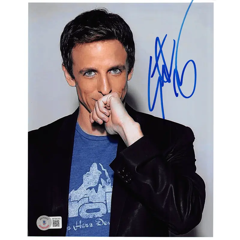 Seth Meyers Late Night Authentic Signed 8x10 Photo Autographed BAS #BF88760