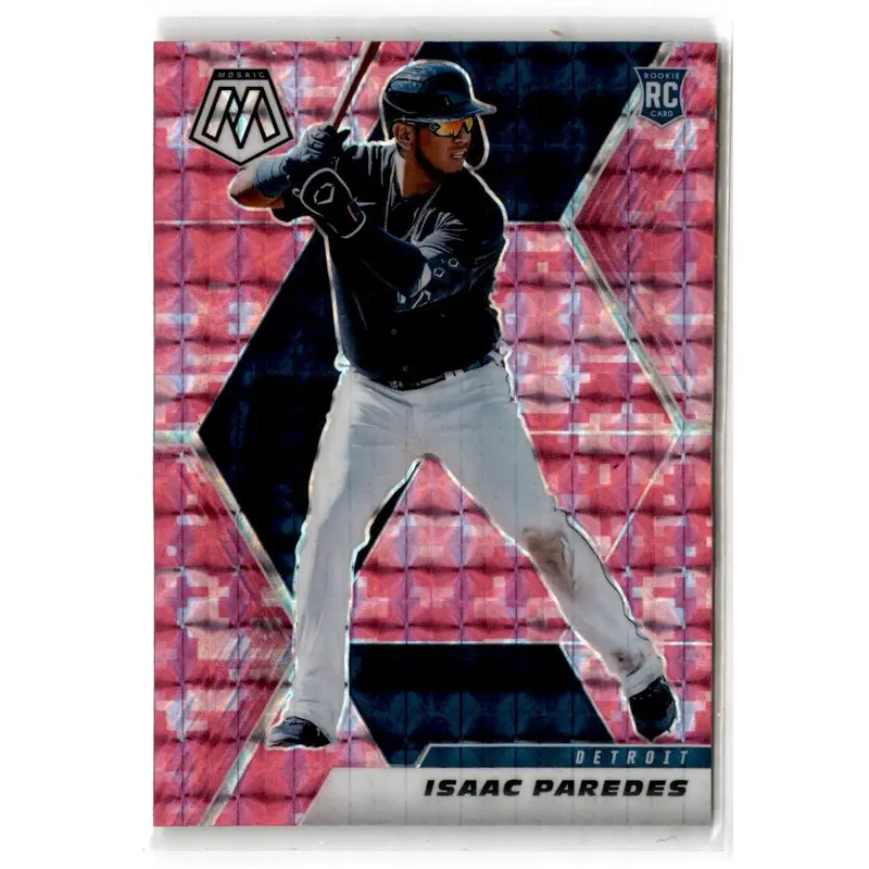 2021 Panini Mosaic Pink Camo Isaac Paredes #224