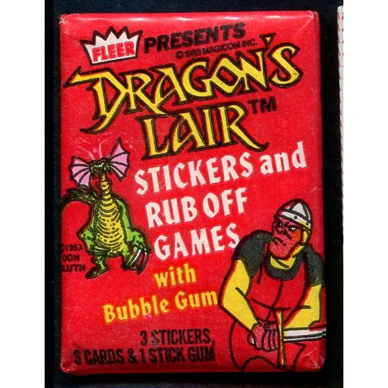 1983 Fleer Dragon's Lair Unopened Wax Pack