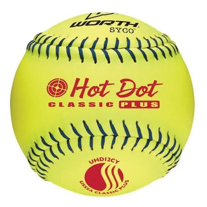 Worth 12" USSSA Hot Dot Slowpitch Softballs UHD12CY