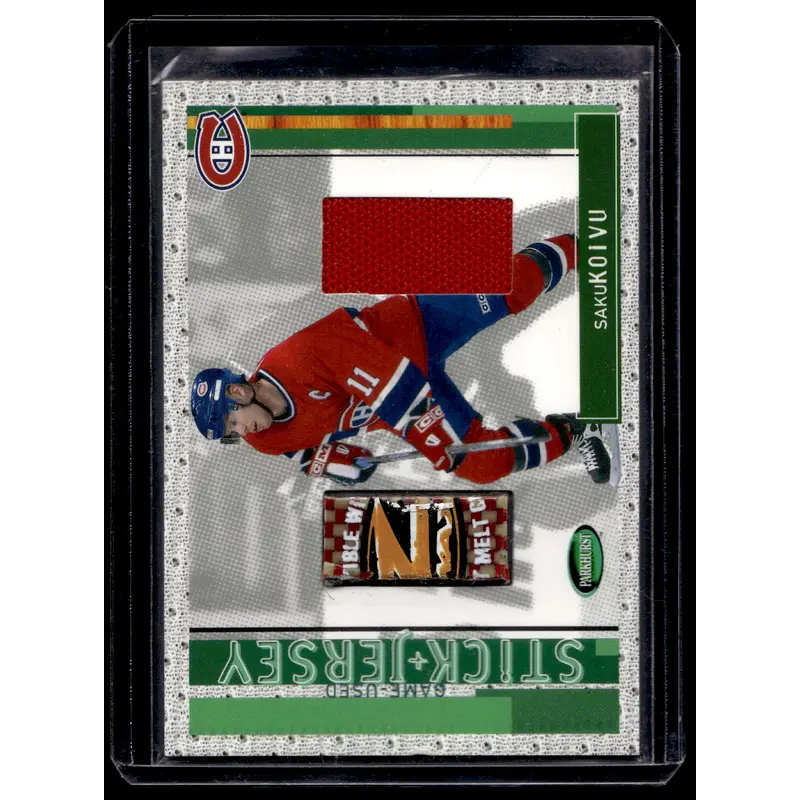 2002-03 In the Game Parkhurst - Stick & Jersey - Saku Koivu #SJ-7