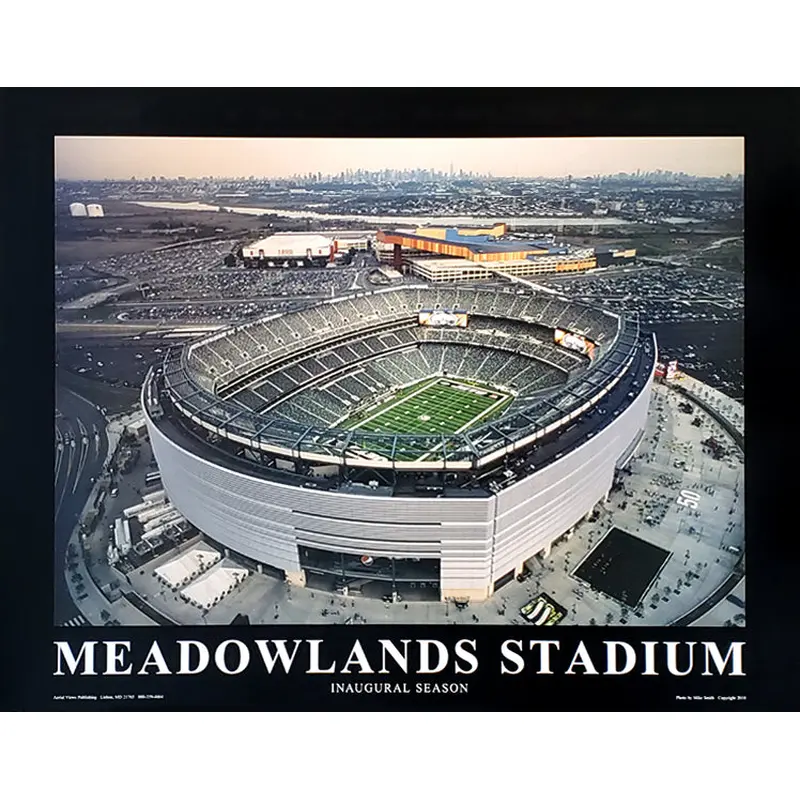 New York Jets MetLife Stadium "From Above" Premium Poster Print - Aerial Views 2010