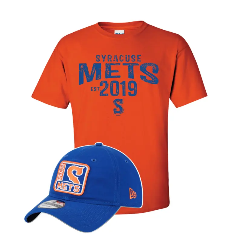 Syracuse Mets Men's Tee & Hat Bundle