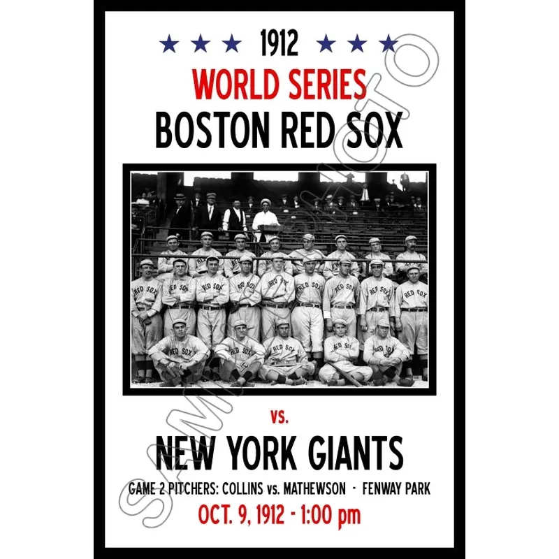 1912 World Series Poster 11X17 - Boston Red Sox vs New York Giants- 1184