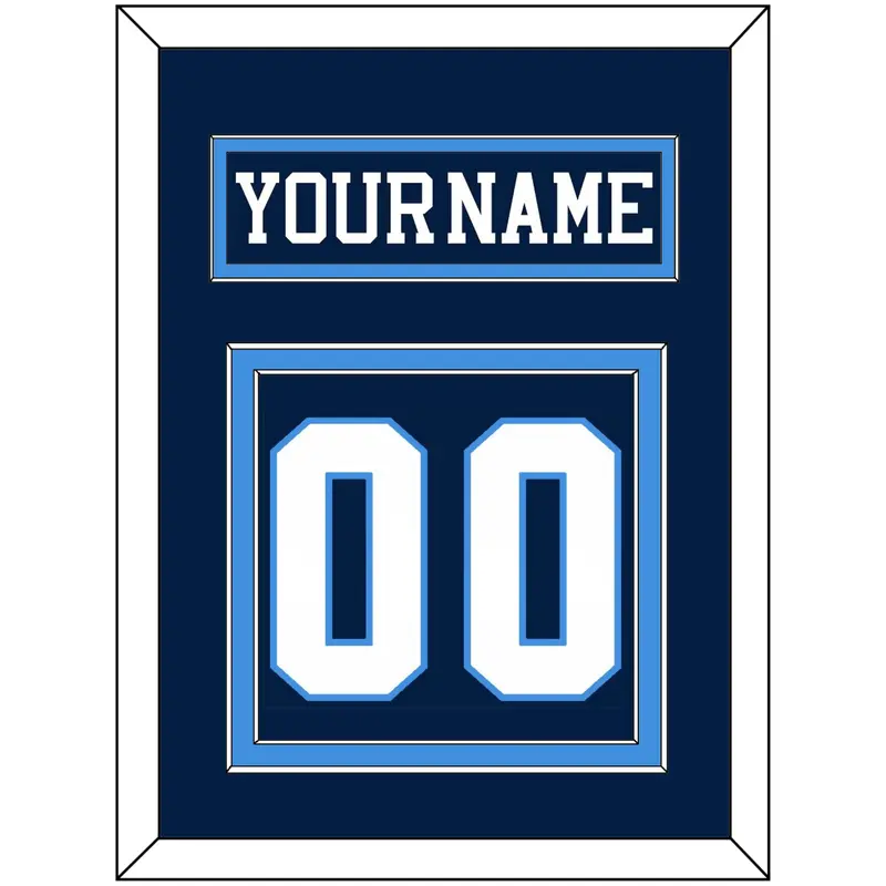 Pittsburgh Nameplate & Number (Back) - Road Blue (1977-1980) - Double Mat 2
