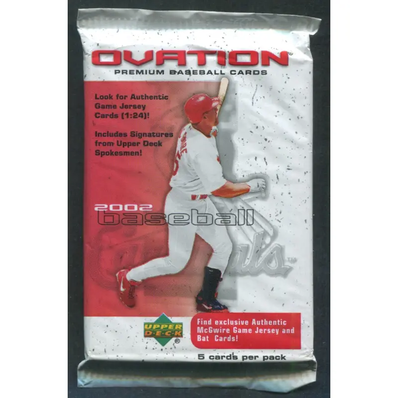2002 Upper Deck Ovation Baseball Unopened Pack (5)