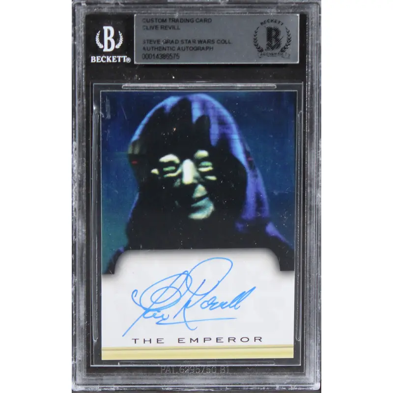 Clive Revill Star Wars Authentic Signed Custom Trading Card BAS Slabbed 2