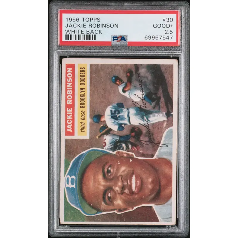 Jackie Robinson 1956 Topps White Back #30 PSA 2.5 Good+
