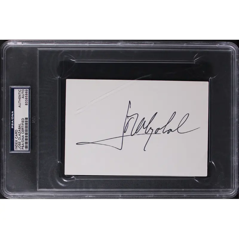 Jose Maria Olazabal Authentic Signed 4x6 Index Card Autographed PSA/DNA Slabbed