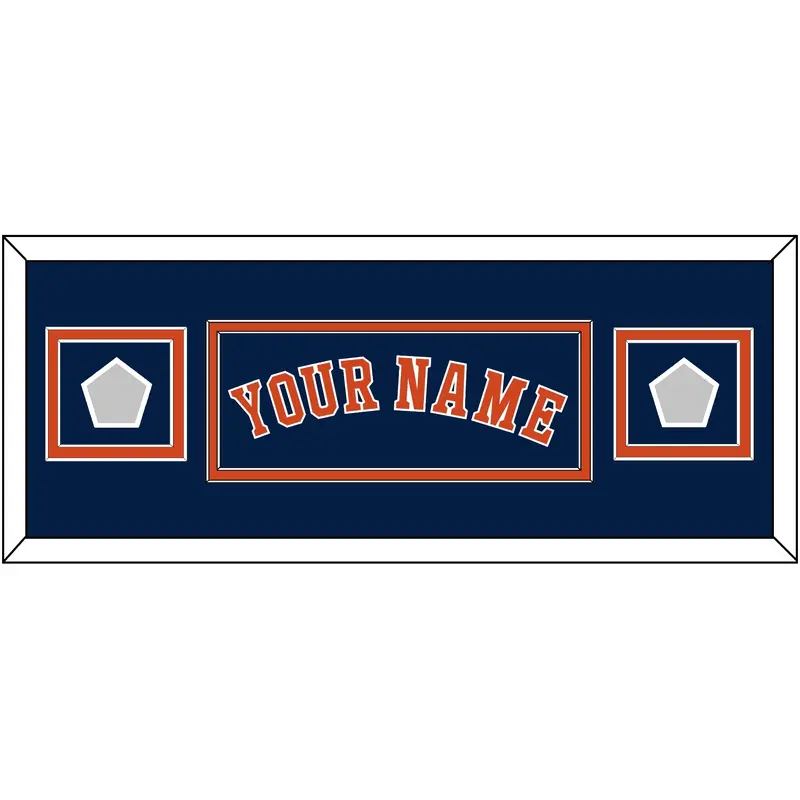 Houston Name & 2 World Series Jersey Patches - Alternate Blue - Double Mat 4