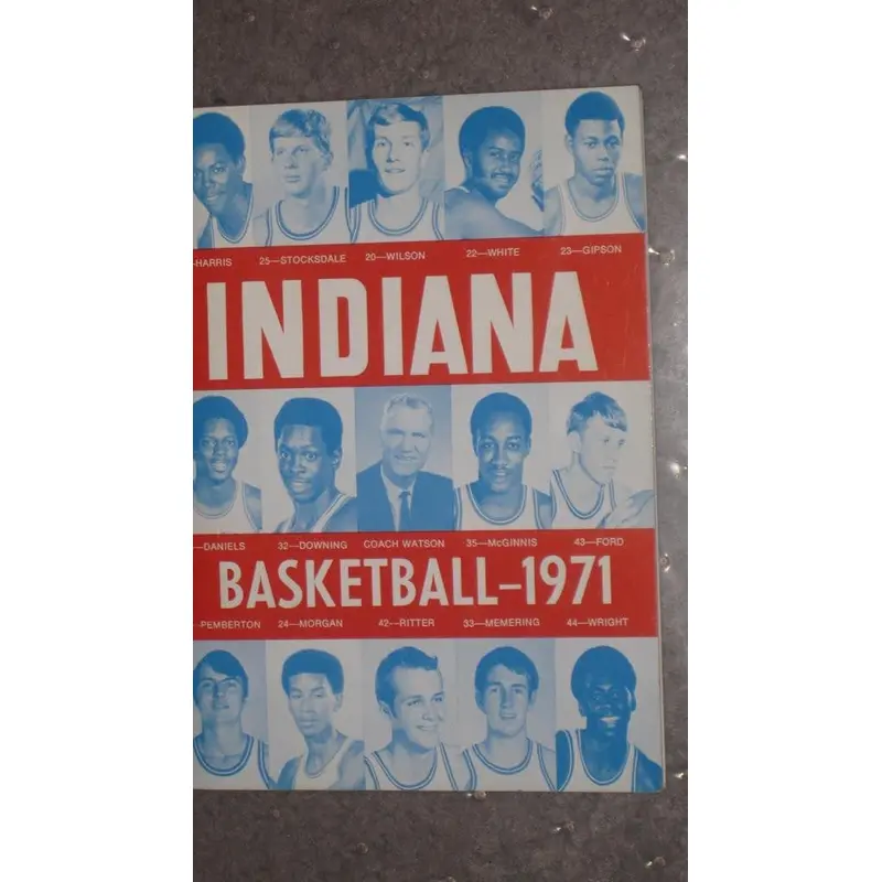 1971 INDIANA UNIVERSITY BASKETBALL MEDIA GUIDE