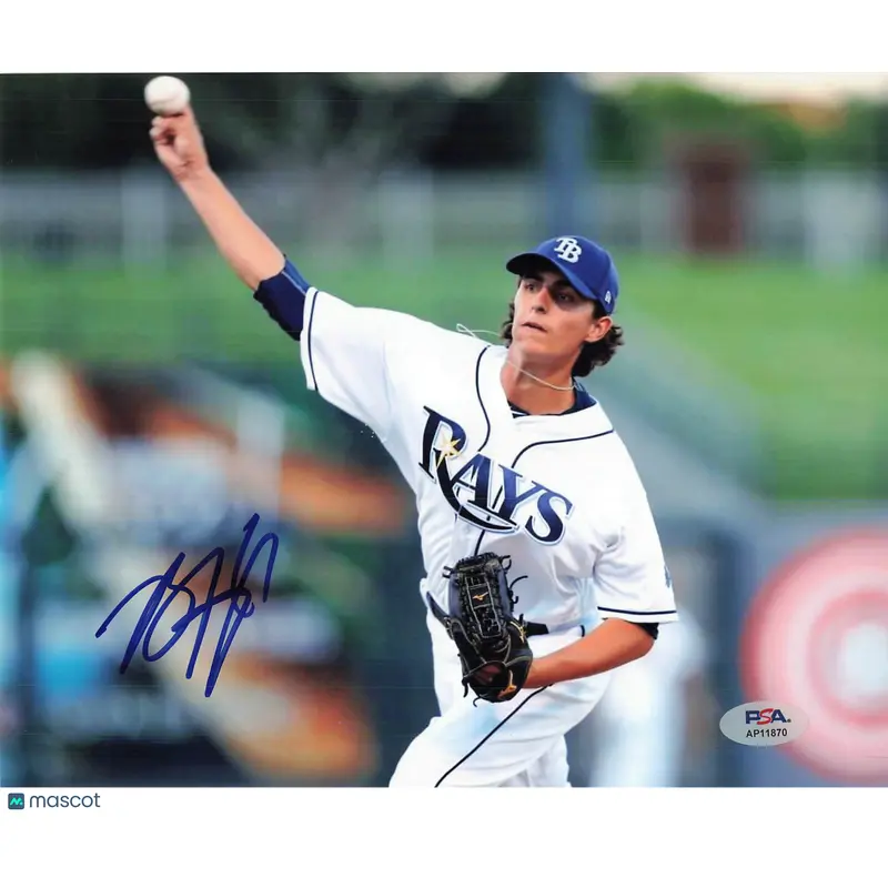 Brett Honeywell Jr. Signed 8x10 Photo PSA Tampa Bay Rays