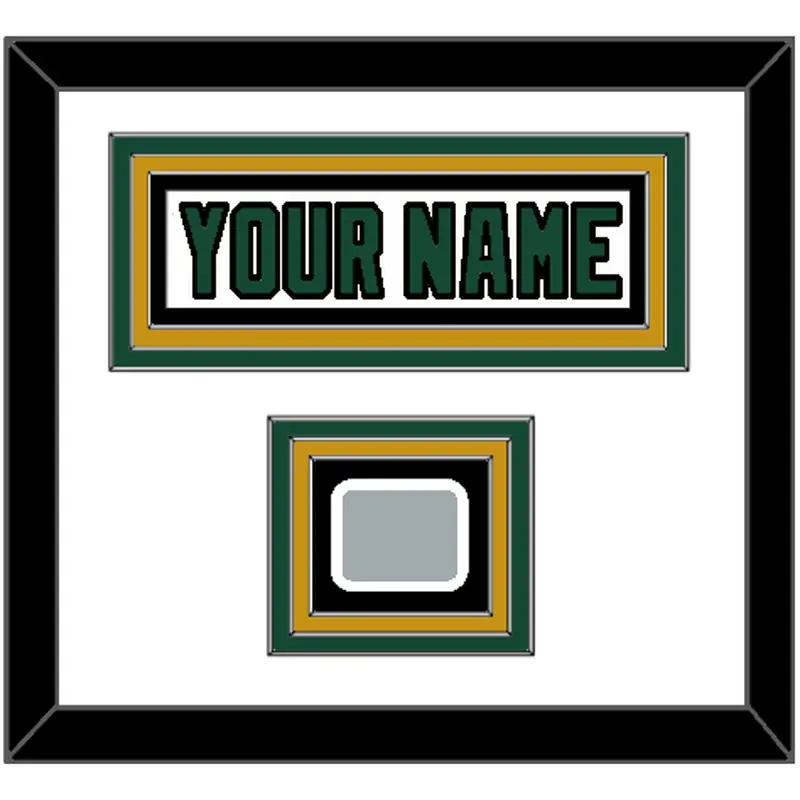 Dallas Nameplate & Stanley Cup Champions Patch - Home White (1994-1999) - Triple Mat 1