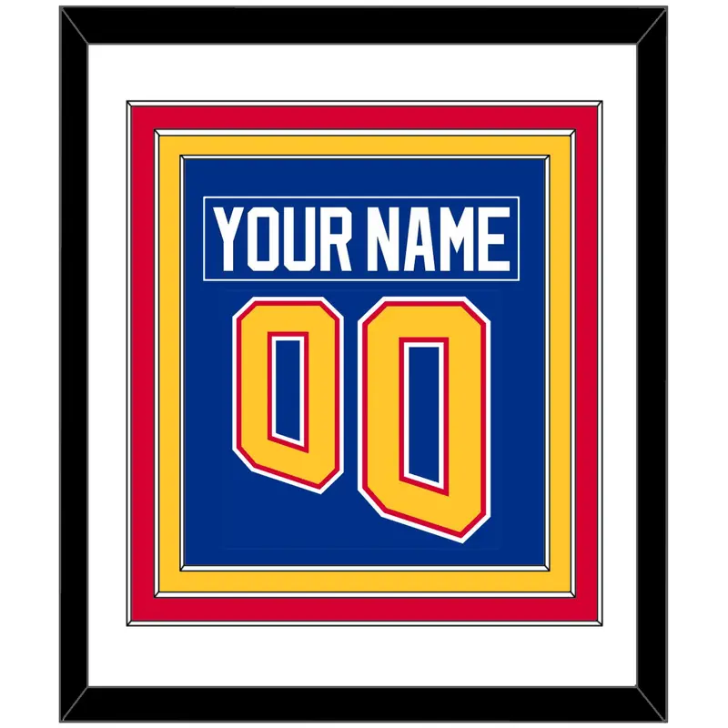 St. Louis Nameplate & Number (Back) Combined - Road Blue (1995-1998) - Triple Mat 1