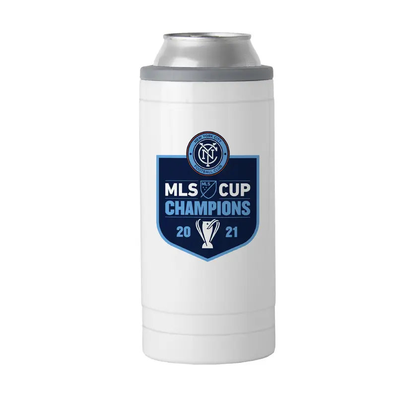 New York FC 12oz 2021 MLS Champions Slim Can Coolie