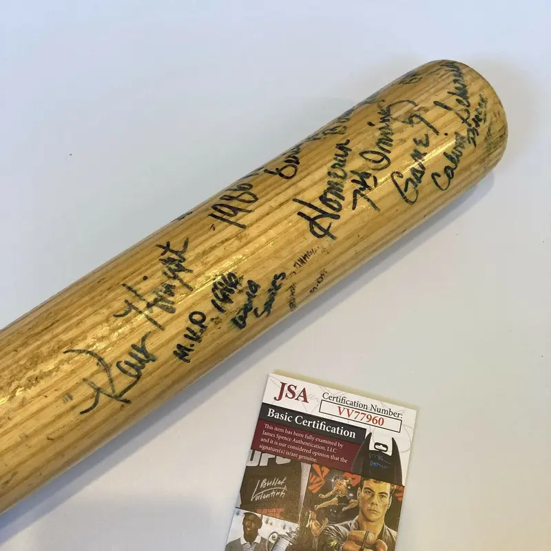 Ray Knight "1986 World Series Game 7 Home Run" Signed Game Used Bat Mets JSA COA