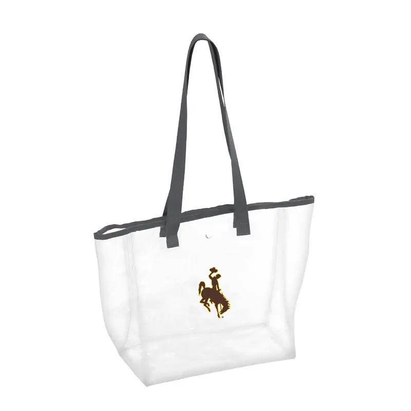 Wyoming Charcoal Trim Stadium Clear Bag