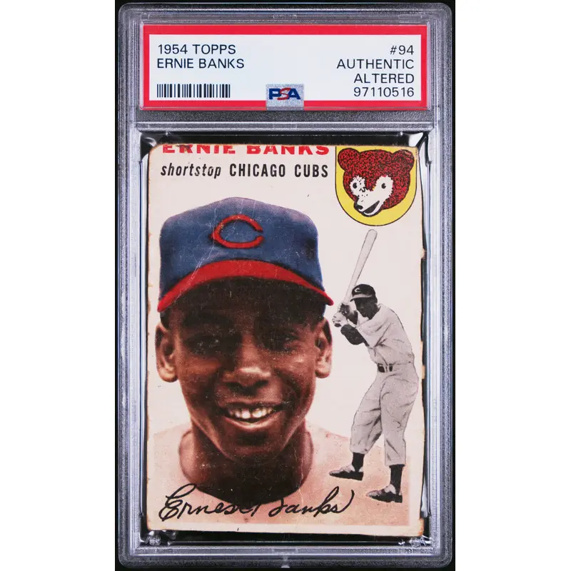 Ernie Banks 1954 Topps #94 Rookie PSA Authentic Altered