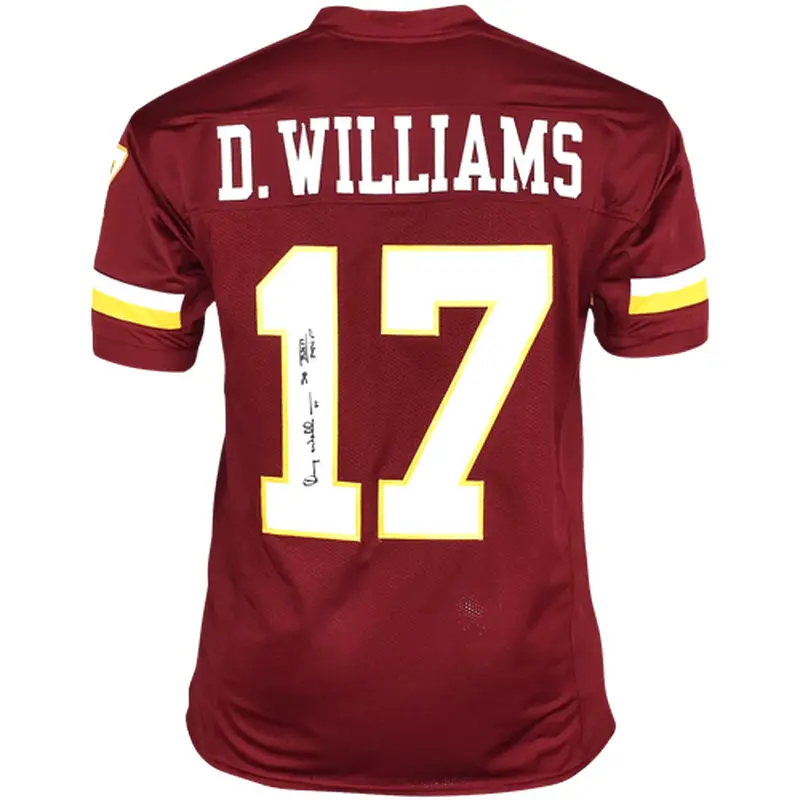 Doug Williams Autographed Washington (Maroon #17) Custom Jersey w/ SB XXV MVP - JSA