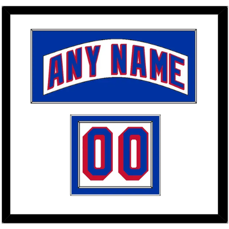 New York Nameplate & Number (Shoulder) - Home White (1990-2004) - Double Mat 2
