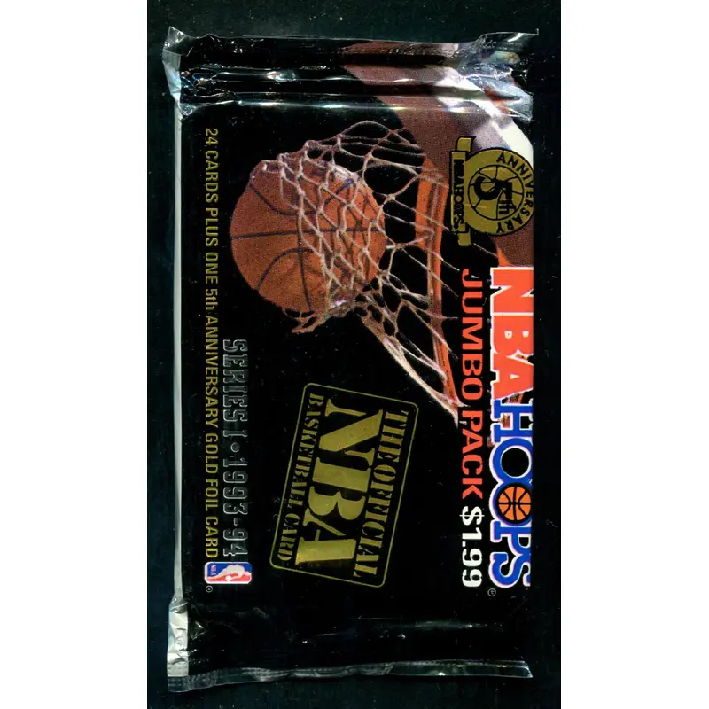 1993/94 Hoops Basketball Unopened Series 1 Jumbo Pack