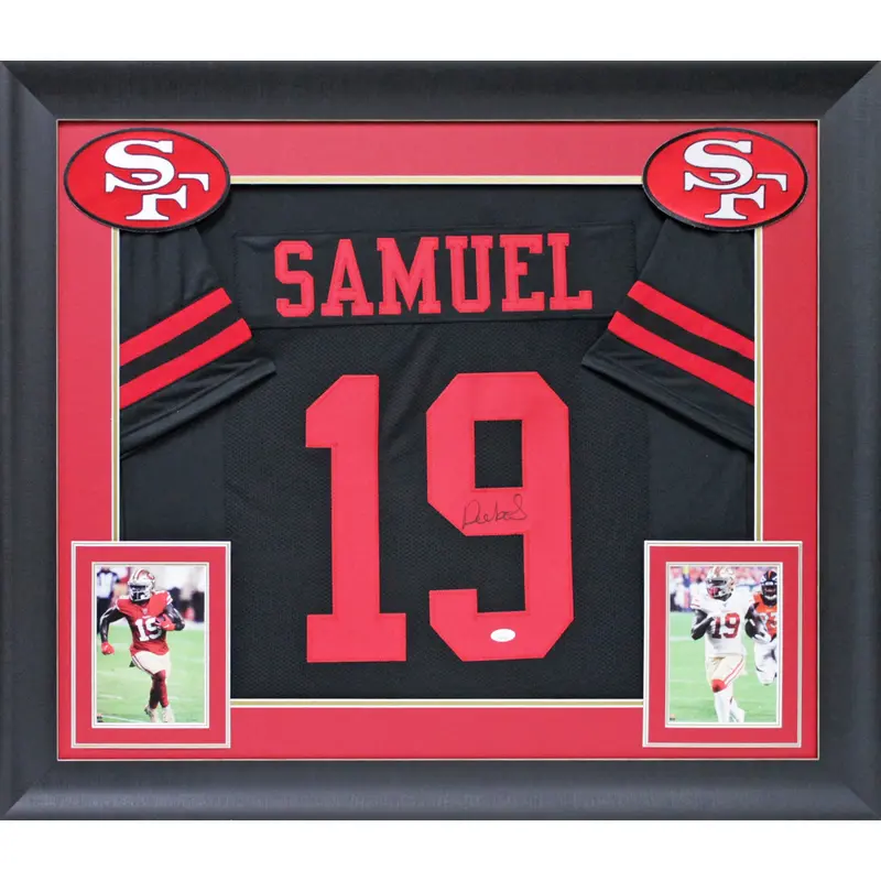 Deebo Samuel Authentic Signed Black Pro Style Framed Jersey Autographed JSA