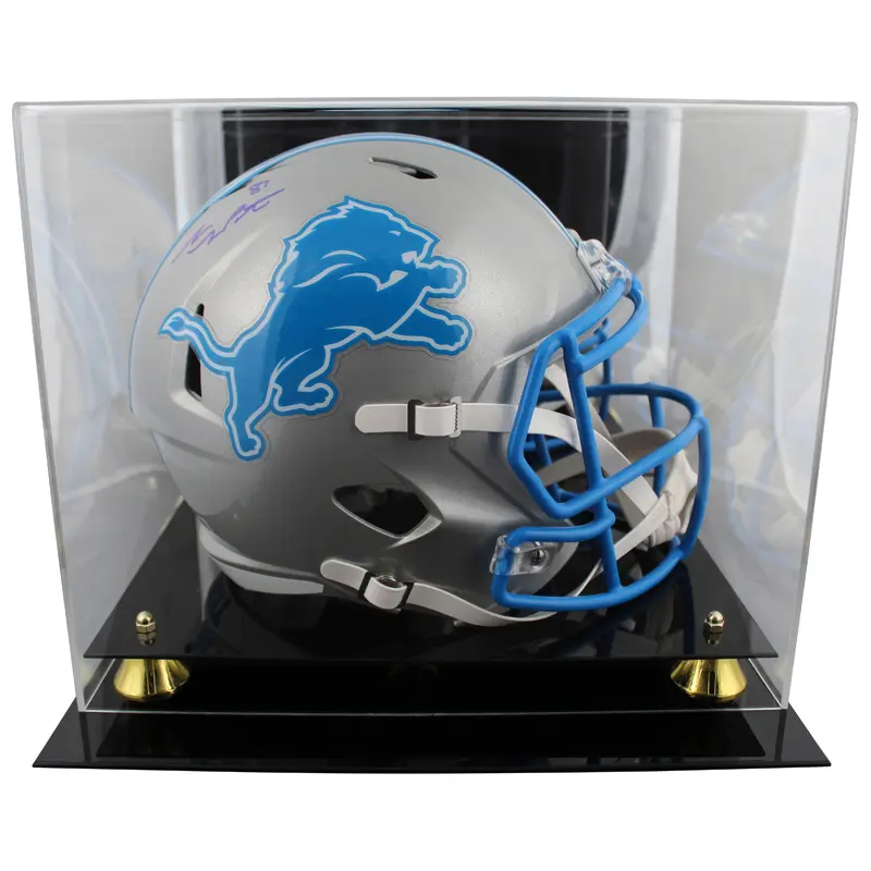 Lions Sam LaPorta Authentic Signed Full Size Speed Rep Helmet W/ Case BAS Wit