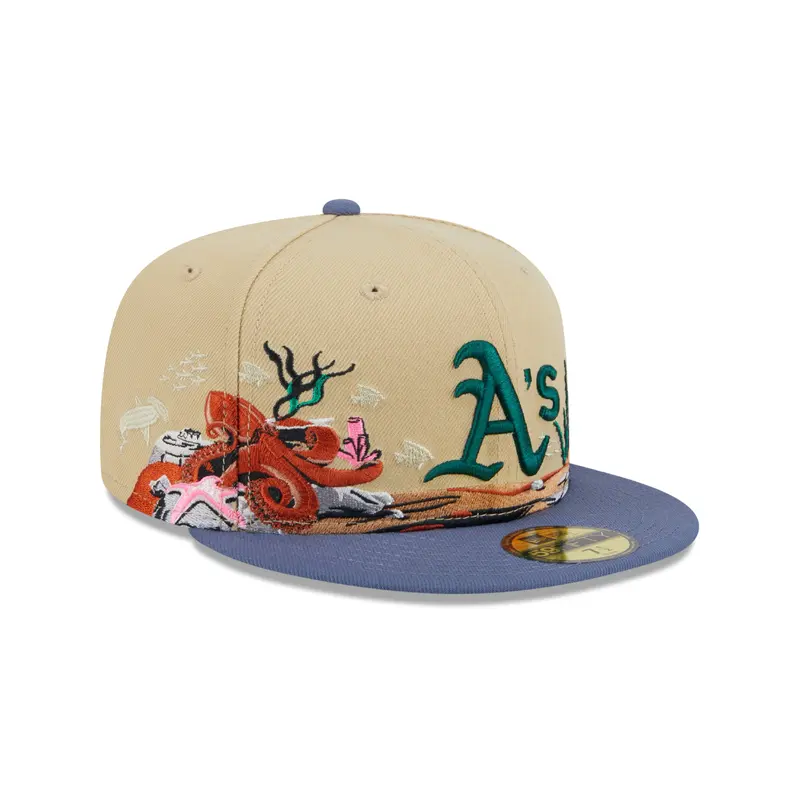 New Era - 59Fifty Fitted Cap TEAM LANDSCAPE - Oakland Athletics - VGD