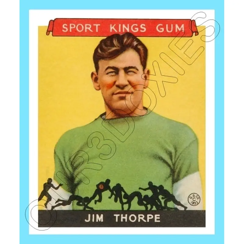 Jim Thorpe 1933 Goudey Sport Kings Reproduction Card - 3709