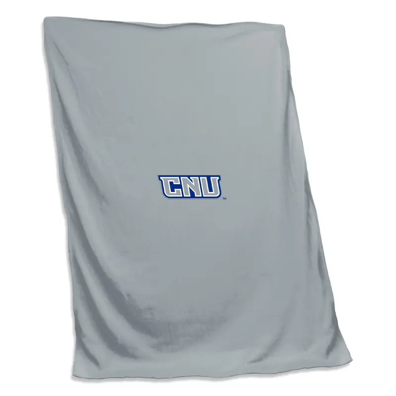 Christopher Newport U Gray Screened Sweatshirt Blanket