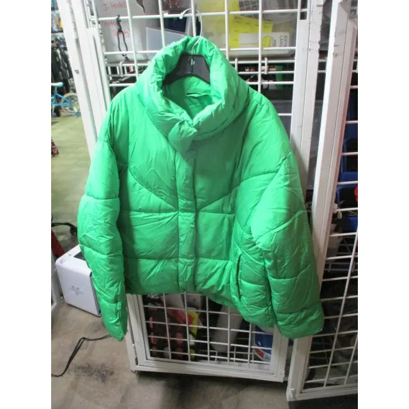 Used Topshop Green Puffer Jacket Size 10
