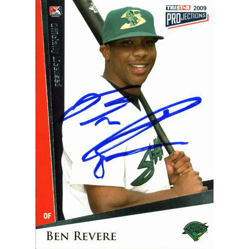 Blue Jays Ben Revere Authentic Signed Card 2009 Tristar RC #149 w/ PPC COA